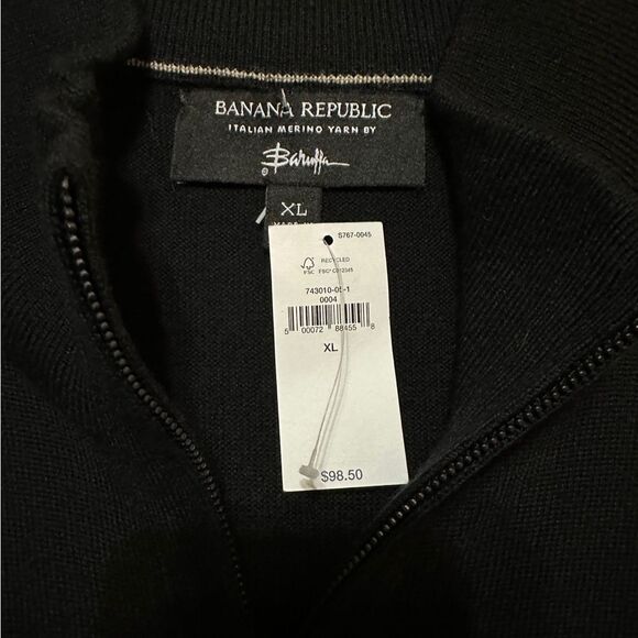 Banana Republic Black Quarter Zip - Picture 2 of 2